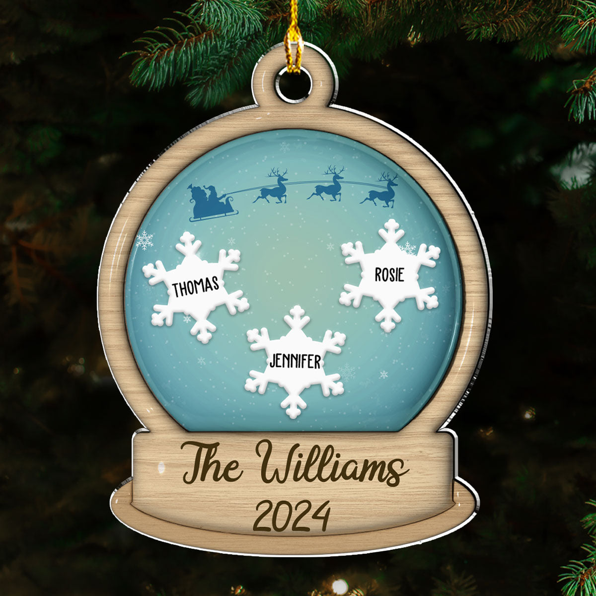 The Family 2024 - Personalized Custom 3D Inflated Effect Acrylic Ornament
