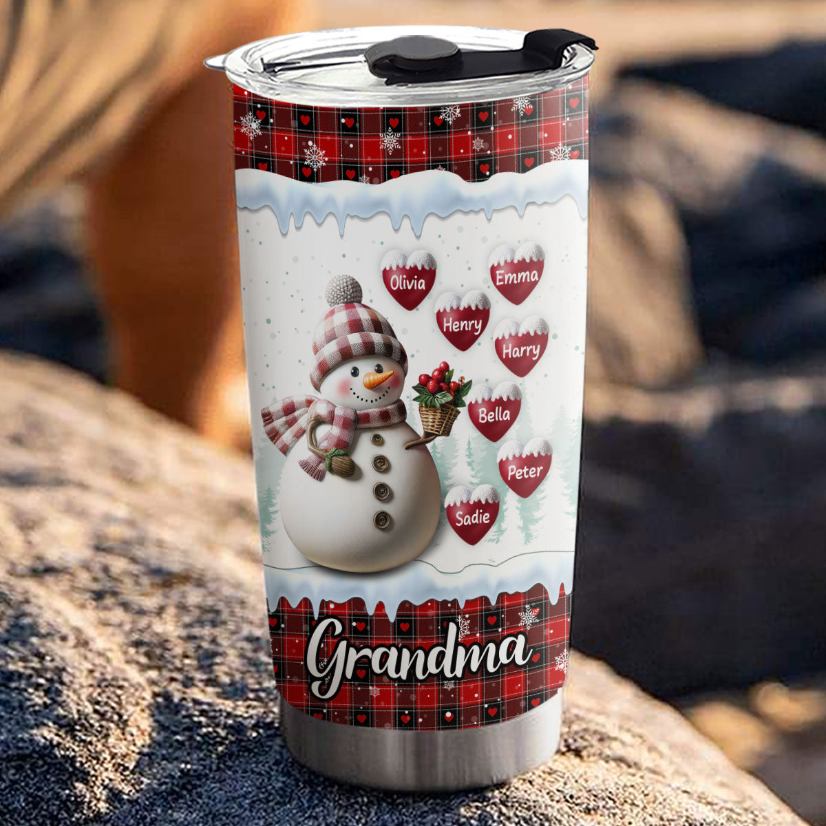 Lovely Snowman Grandma - Personalized Custom Tumbler