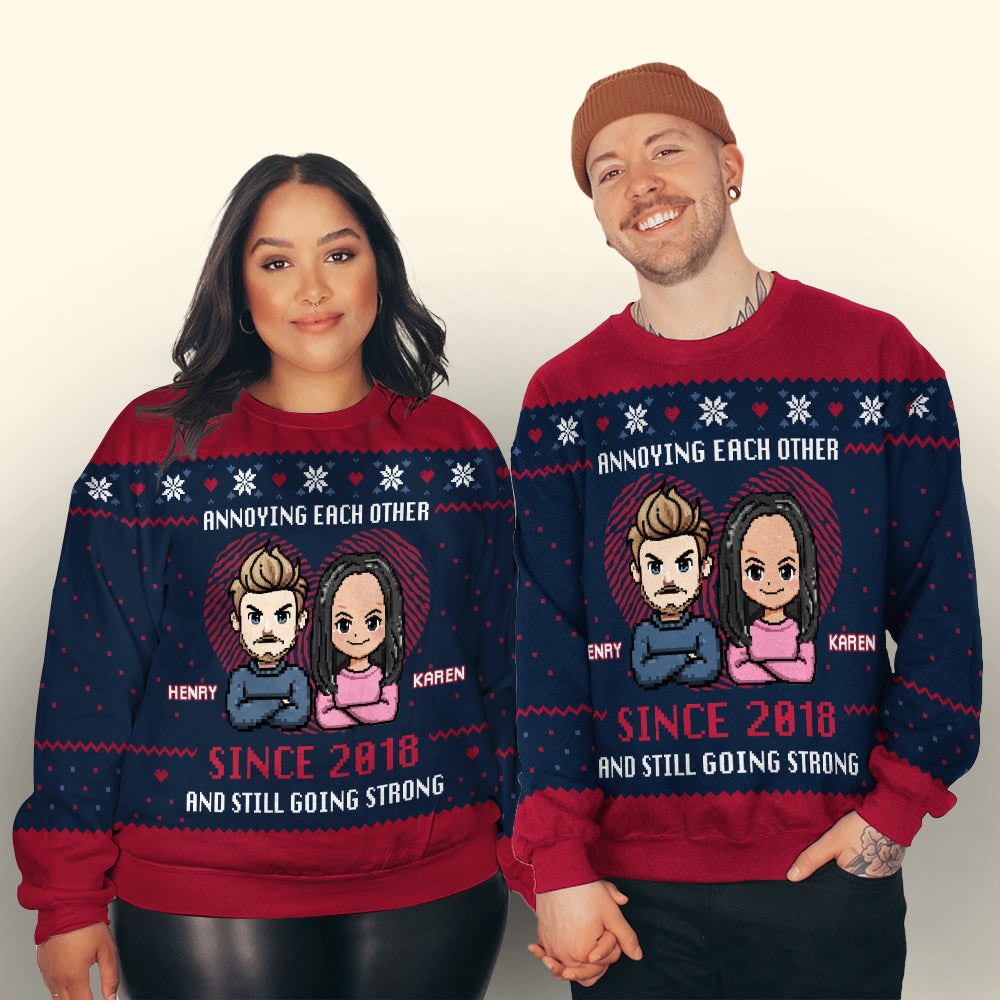 Together Forever Christmas - Personalized Custom All-Over-Print Sweatshirt