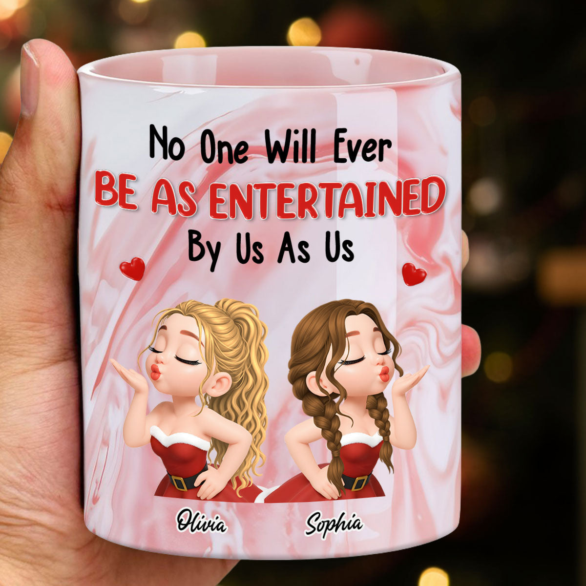 My Forever Goober - Personalized Custom Pink Marble Mug