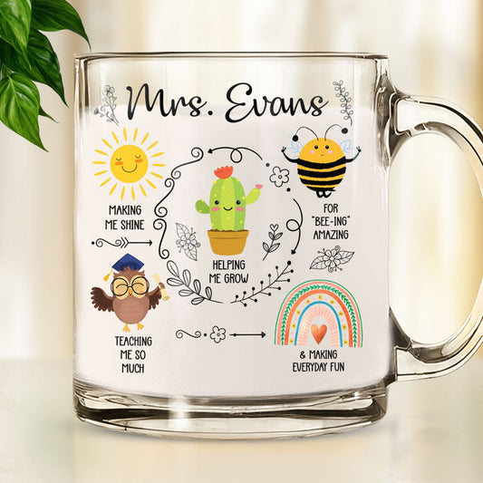 Thank You For Guiding Me - Personalized Custom Glass Mug