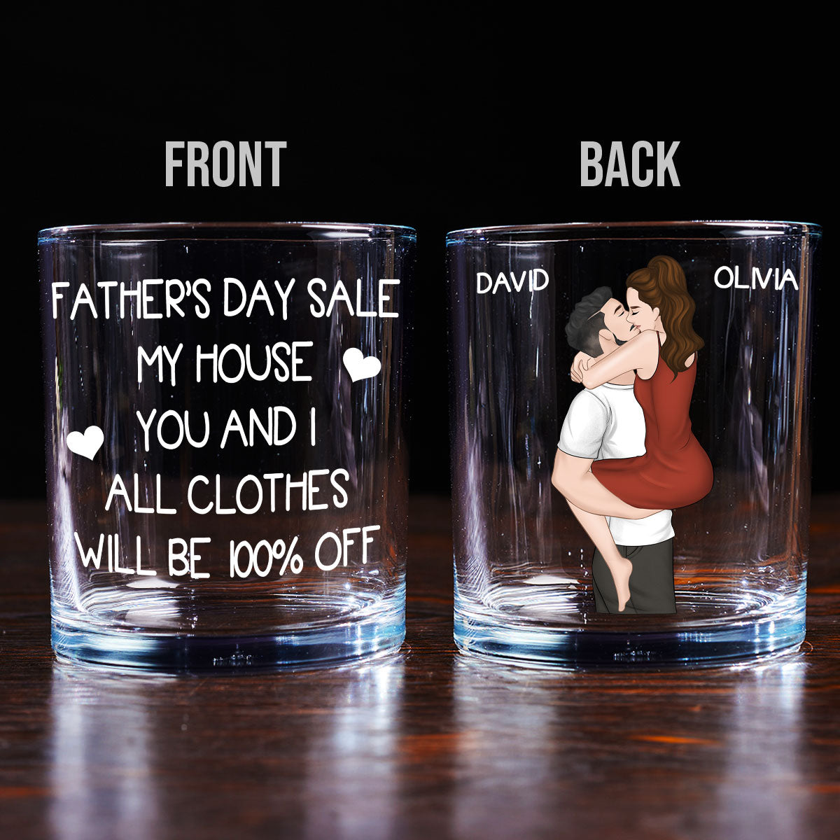 This Sale Ends In Bed - Personalized Custom Whiskey Glass