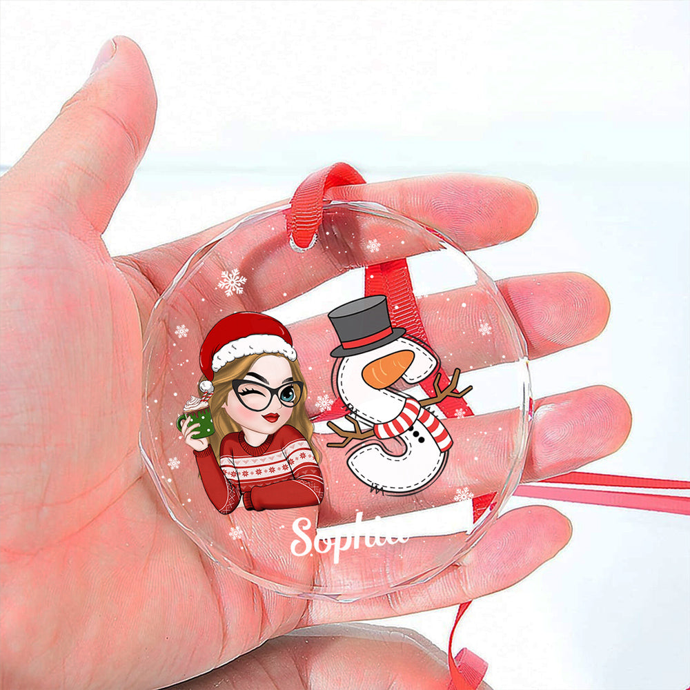A True Friend Is For Ever A Friend - Personalized Custom Glass Ornament