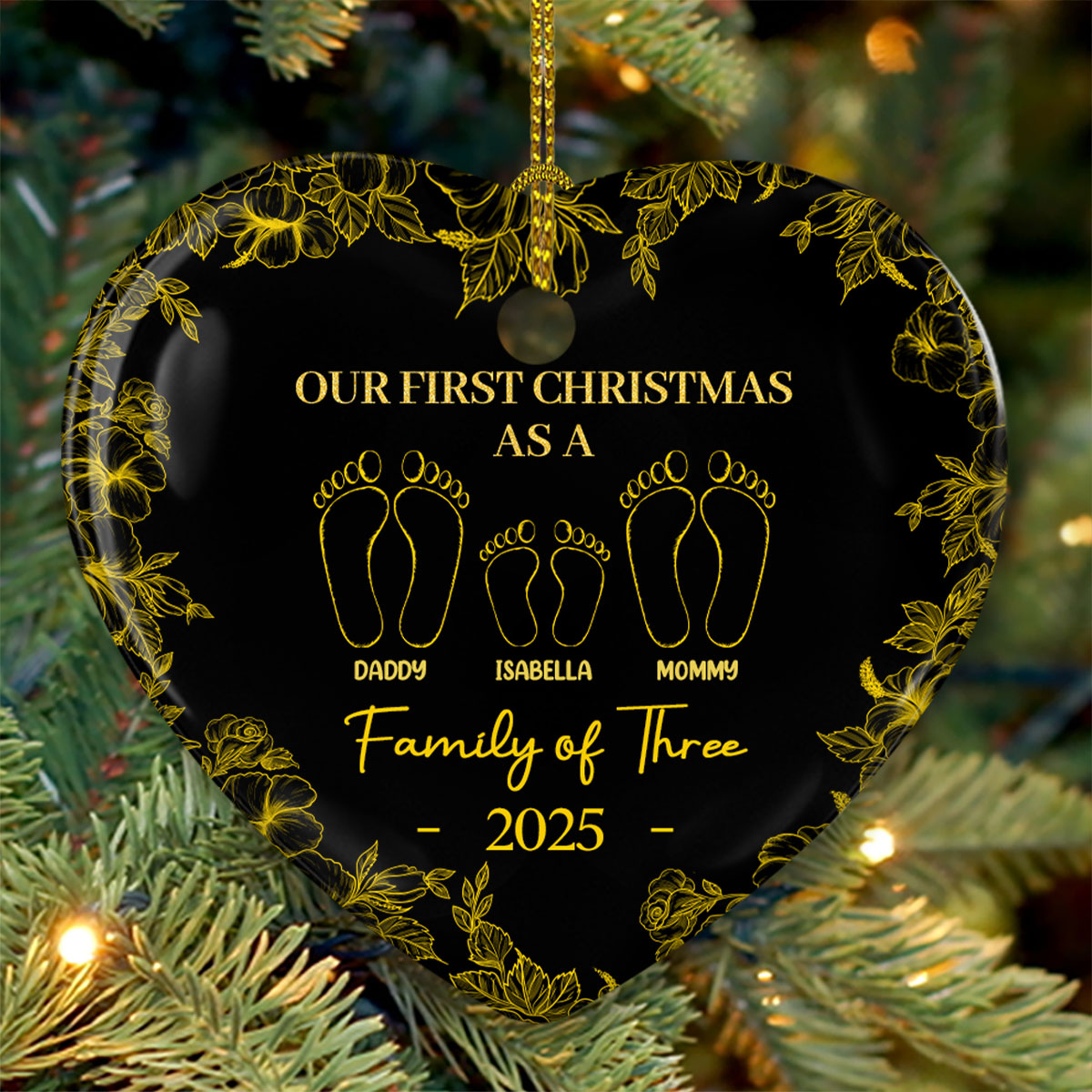 First Christmas Together - Personalized Custom Ceramic Ornament