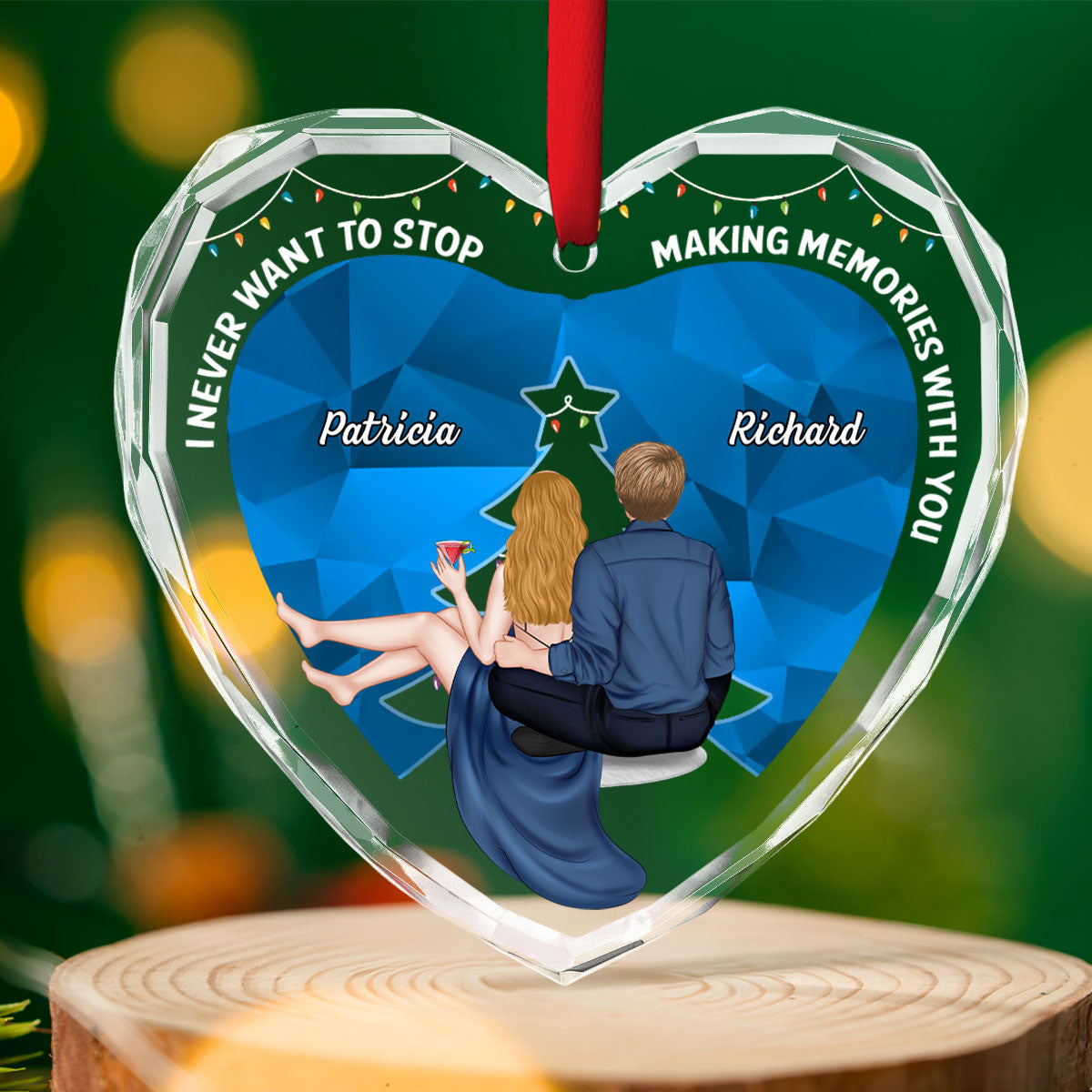 All I Want - Personalized Custom Glass Ornament