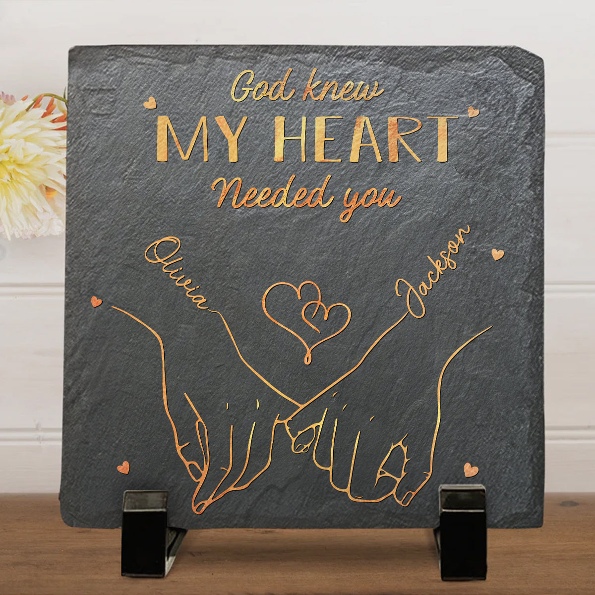 My Heart Is Perfect Because You Are Inside - Personalized Custom Square Shaped Stone