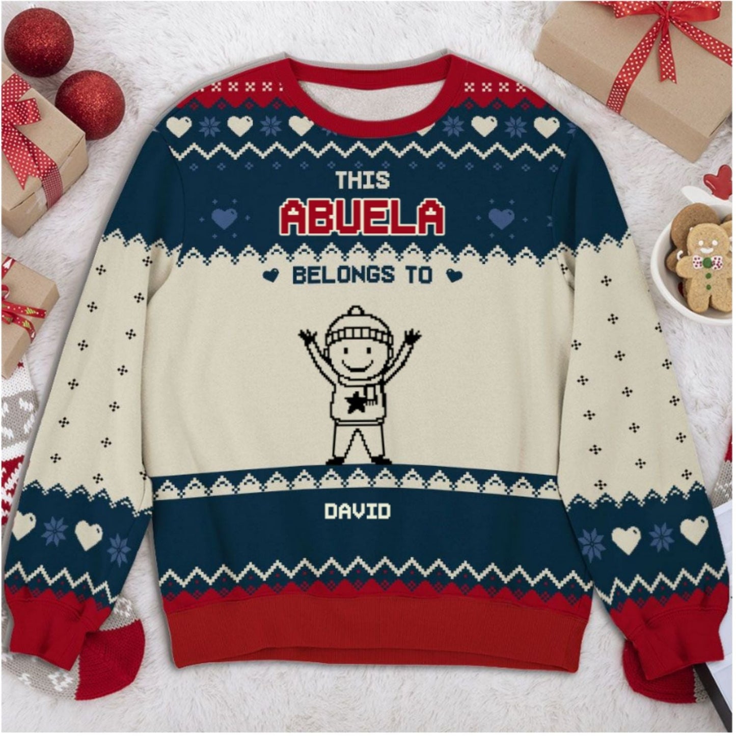 This Grandma Mom Belongs To - Personalized Custom All-Over-Print Sweatshirt