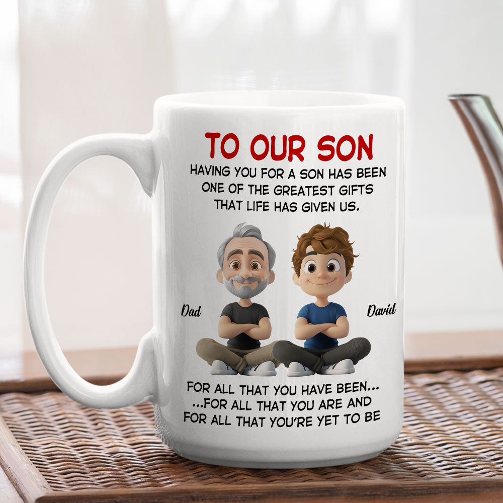 Son One Of The Greatest Gifts - Personalized Custom Coffee Mug