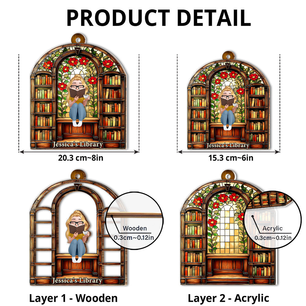 I Am A Bookworm - Personalized Custom Suncatcher