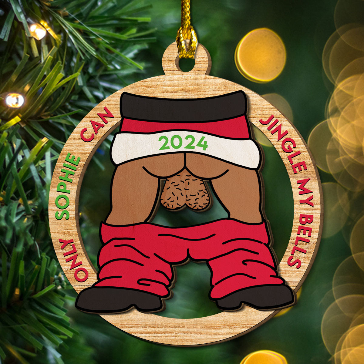 Jingle My Bells - Personalized Custom 2-Layered Wood Ornament