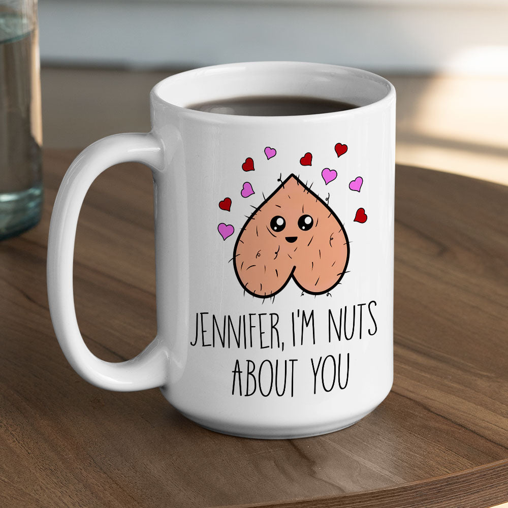 Going Nuts Because Of You - Personalized Custom Coffee Mug