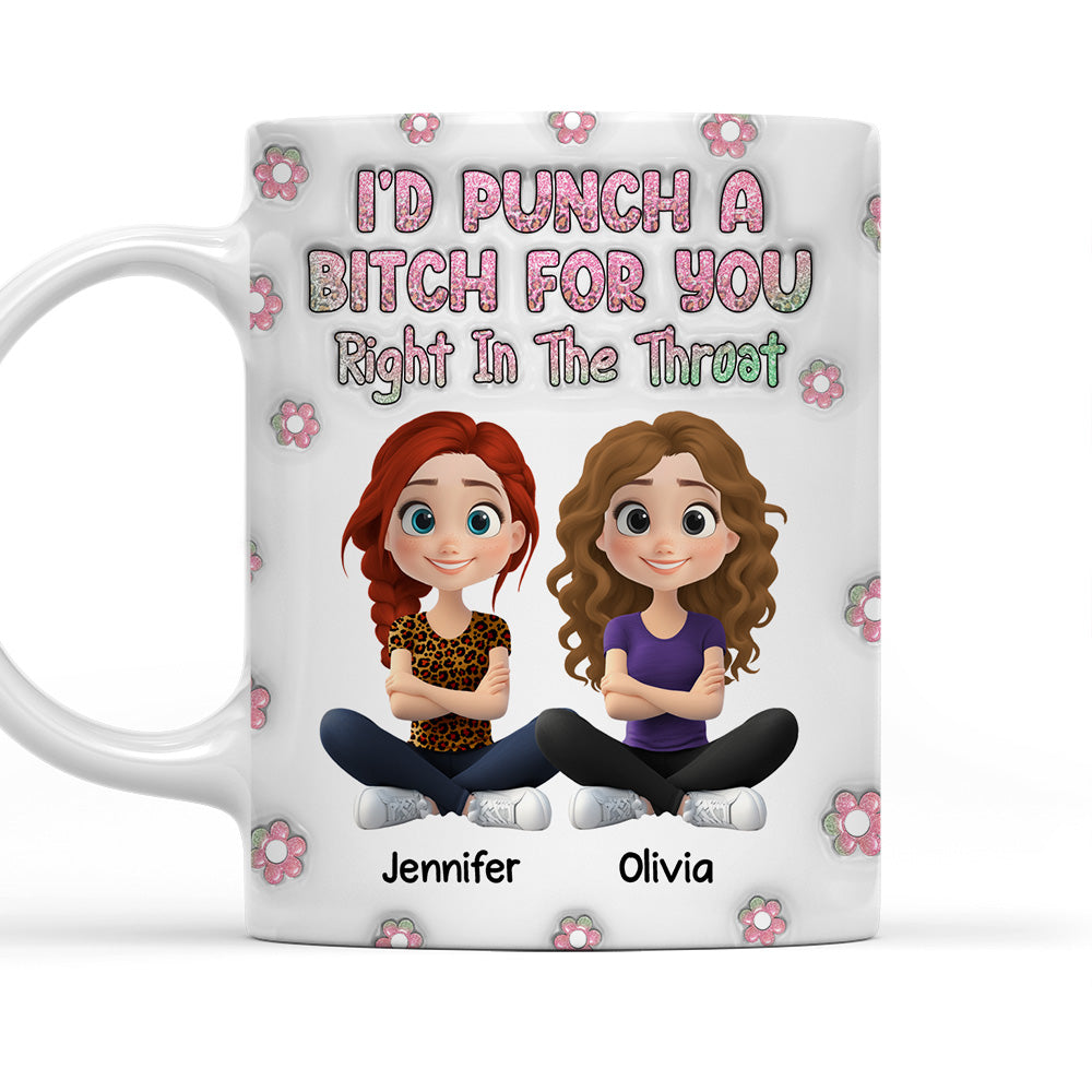 Sisters By Heart - Personalized Custom 3D Inflated Effect Mug