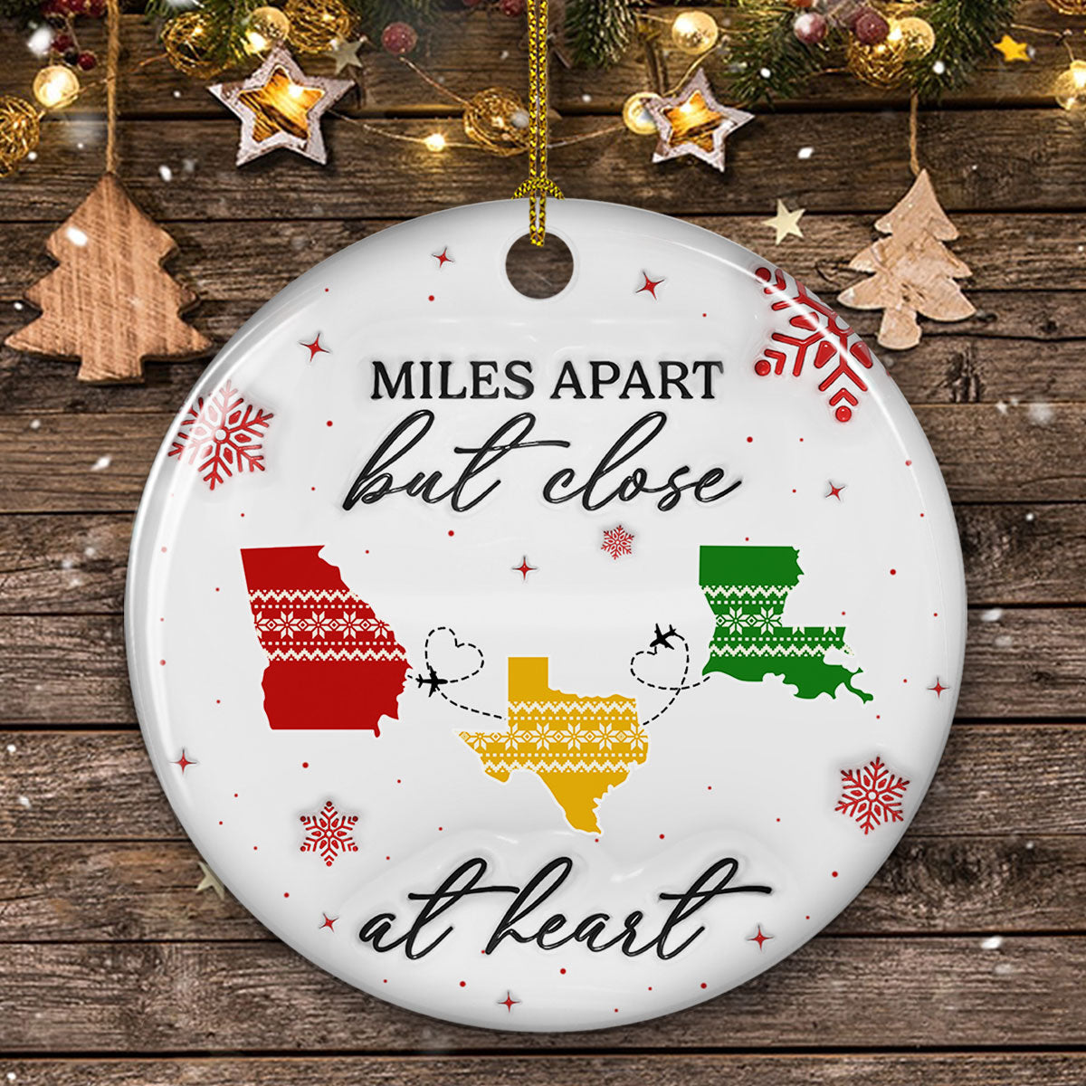Home Is Where - Personalized Custom 3D Inflated Effect Ceramic Ornament