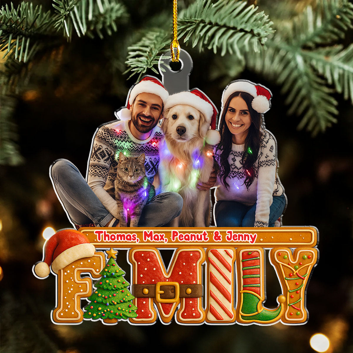 Our Christmas Laughter Photo - Personalized Custom Acrylic Ornament