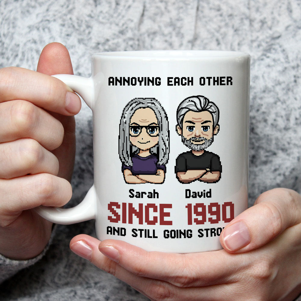 Together Forever Pixel - Personalized Custom Coffee Mug