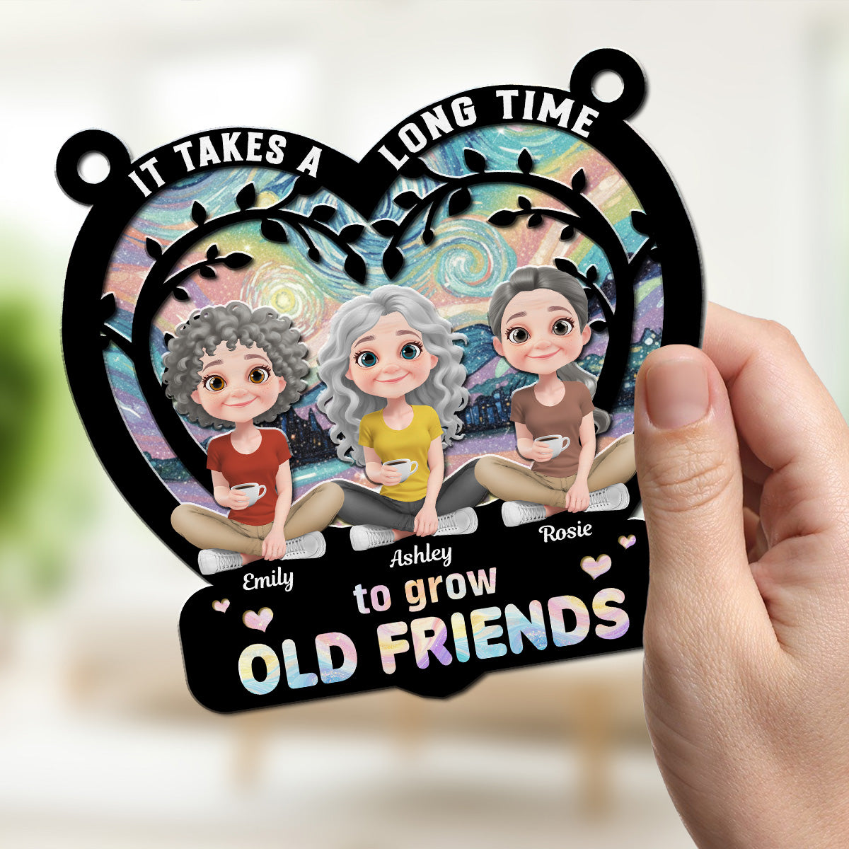 It Takes A Long Time To Grow An Old Friend - Personalized Custom Suncatcher
