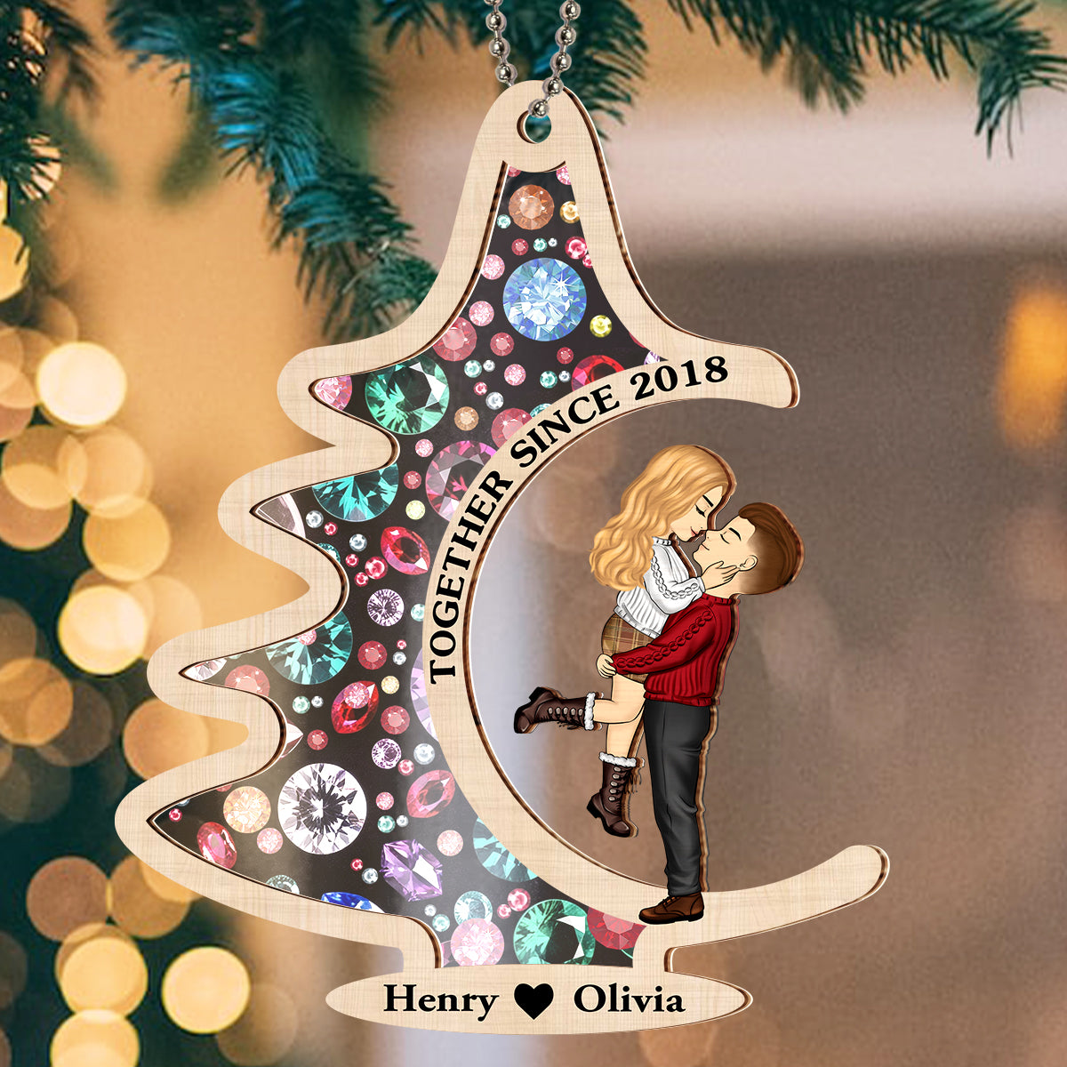 You Put The Merry In My Christmas - Personalized Custom Suncatcher Ornament