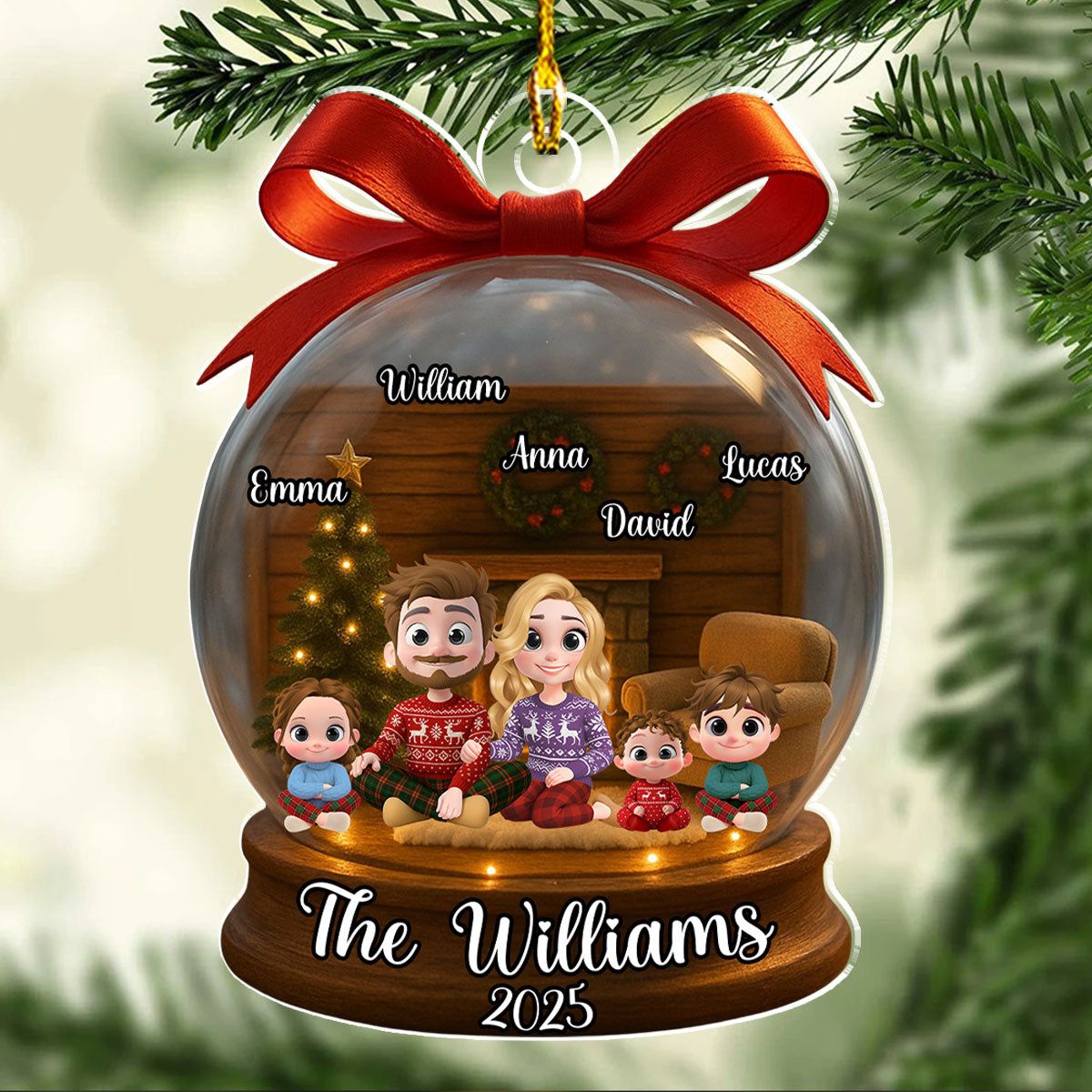 Family Gathering - Personalized Custom Acrylic Ornament