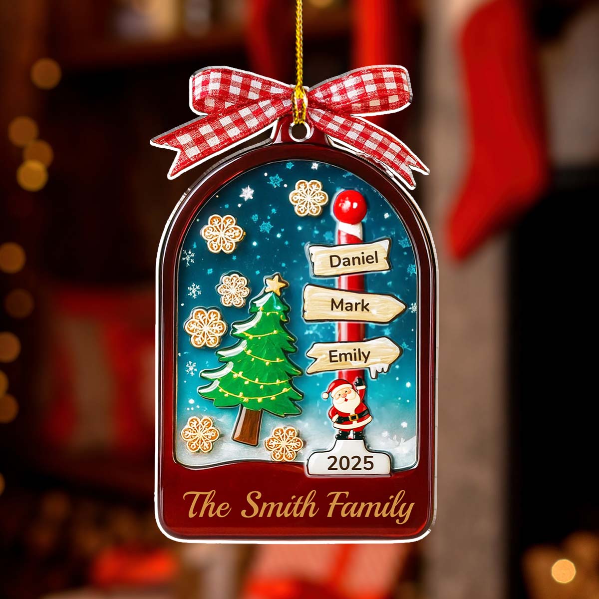 All Is Bright Family - Personalized Custom Acrylic Ornament