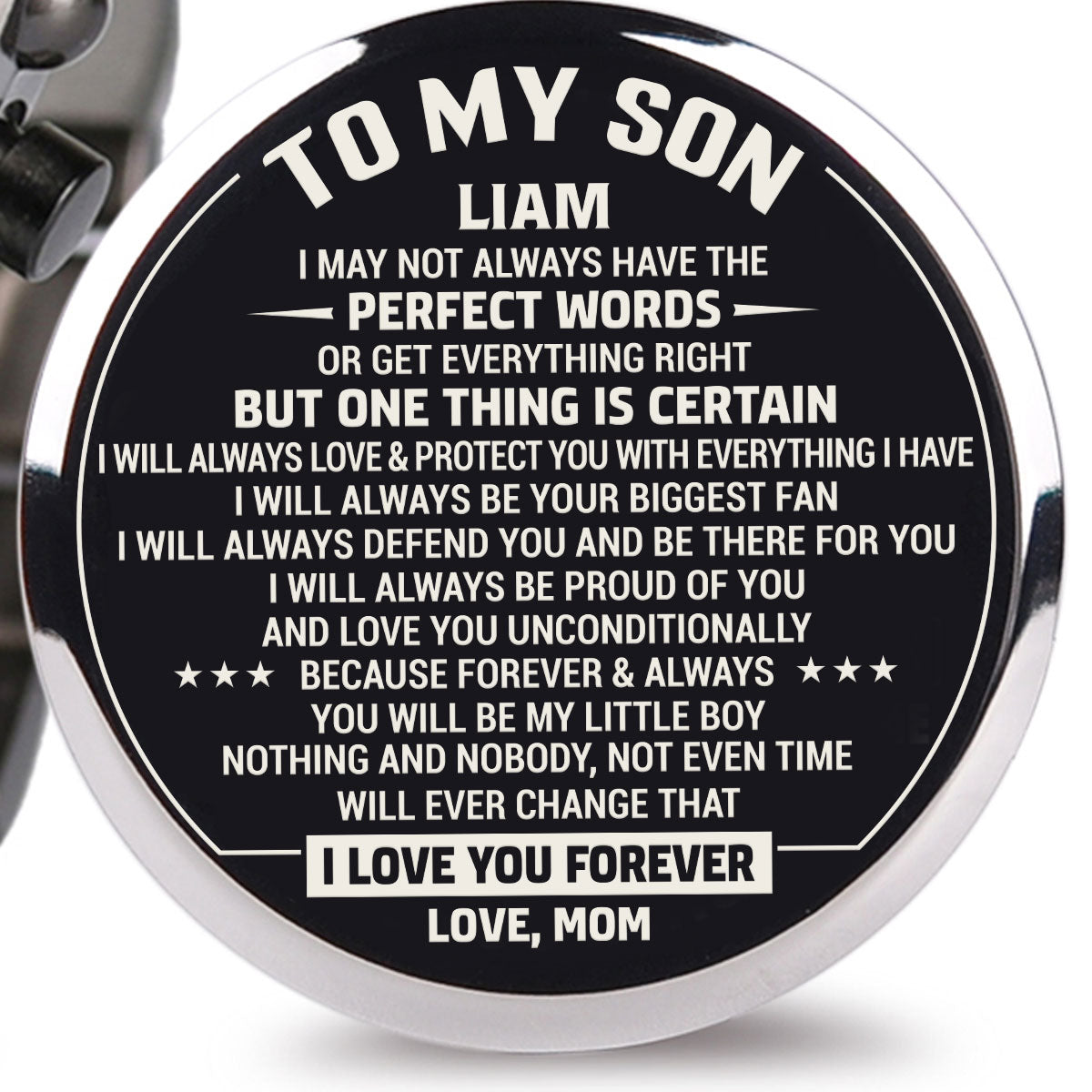 Mom To Son I Will Always - Personalized Engraved Wooden Watches GQ026