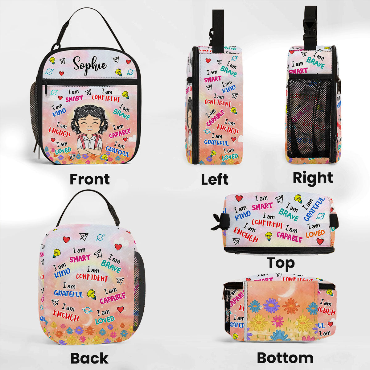 Back To School - Personalized Custom Insulated Lunch Bag
