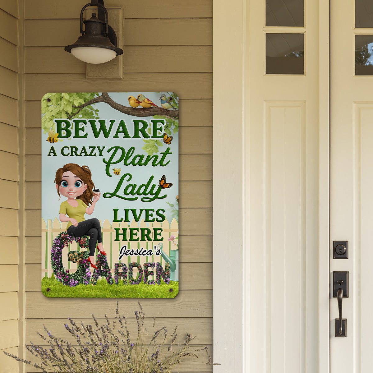 Crazy Plant Lady Garden - Personalized Custom Metal Sign