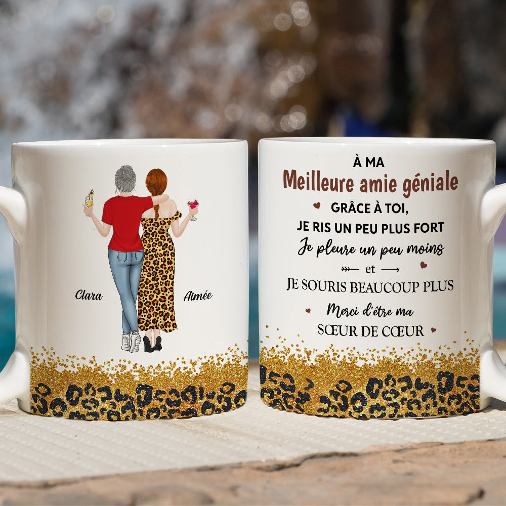 Mug Personnalisé - Grâce À Toi, Je Ris Un Peu Plus Fort