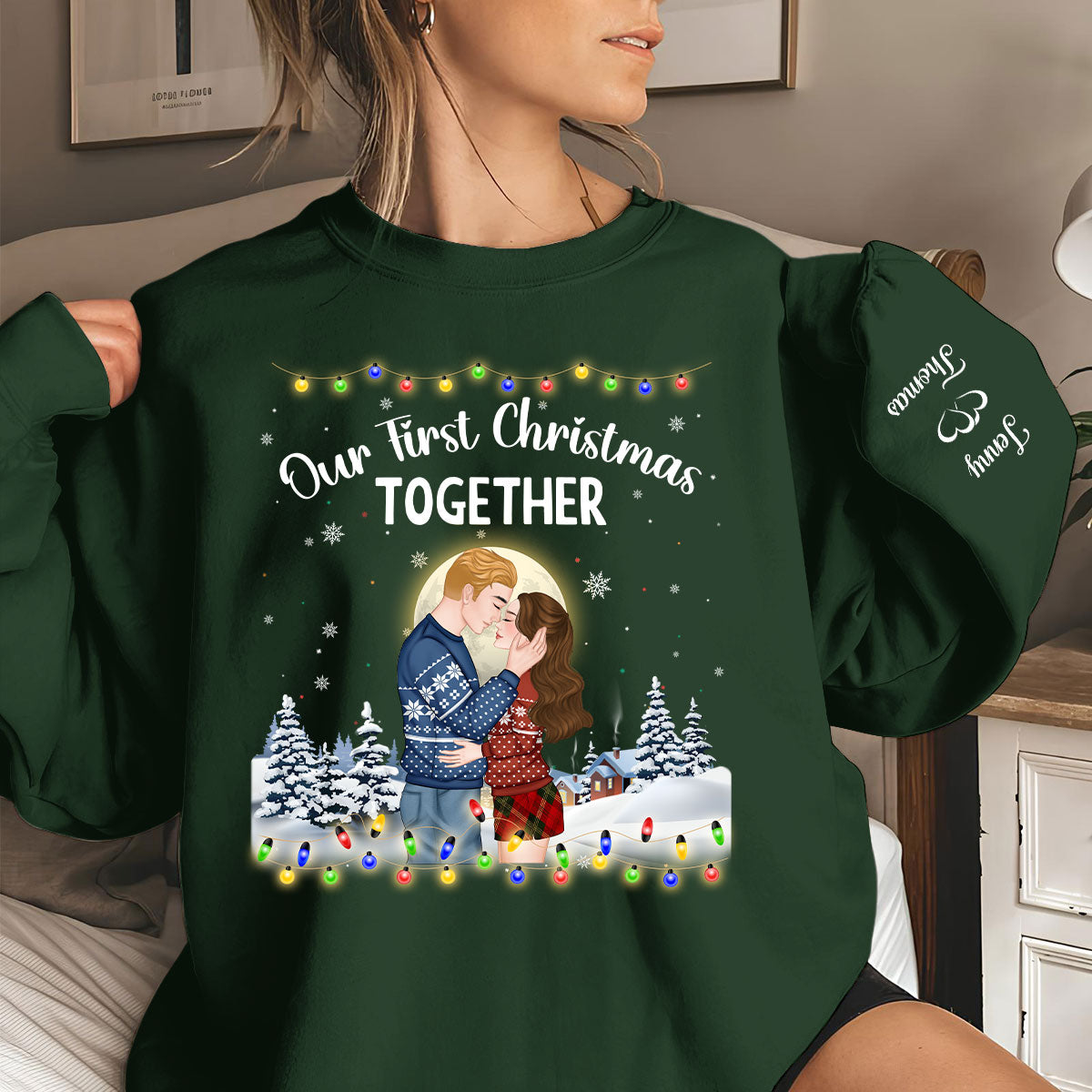 Couple Together Christmas - Personalized Custom Sweatshirt