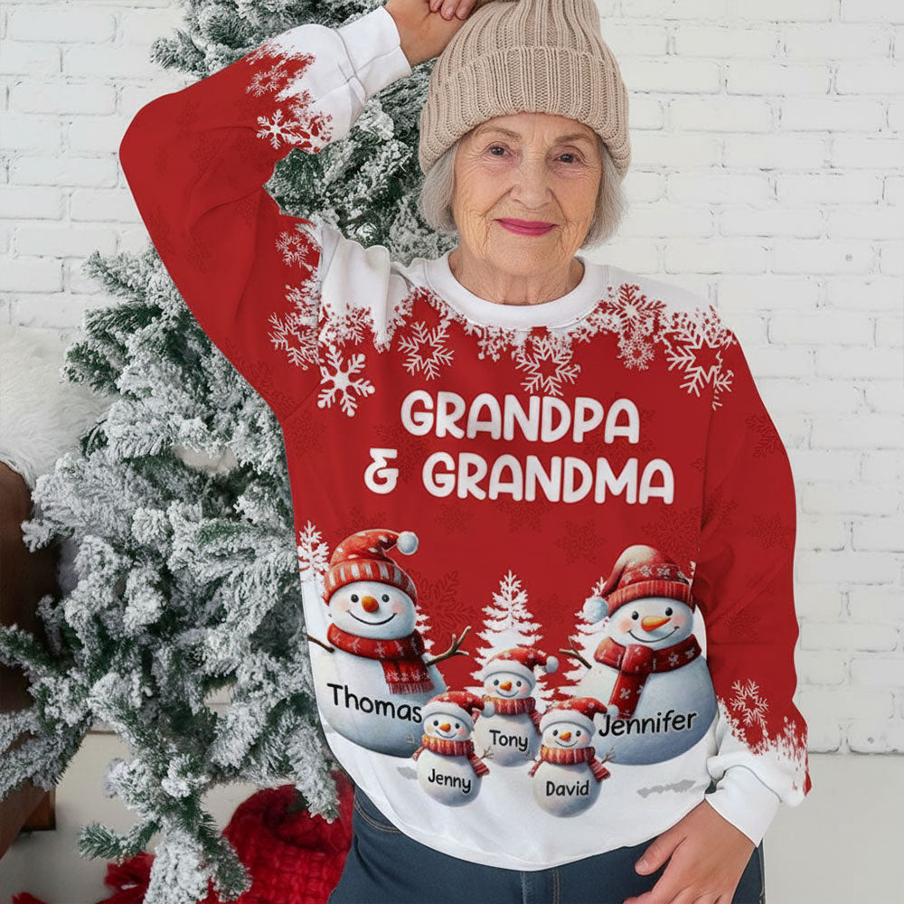 My Fav People Call Me Grandma Grandpa - Personalized Custom All-Over-Print Sweatshirt