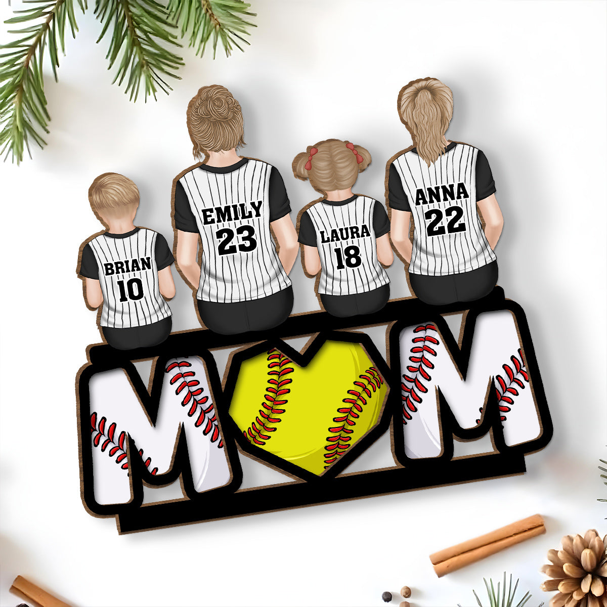 Raising Champions With Love - Personalized Custom 2-Layer Wood Plaque With Flat Base