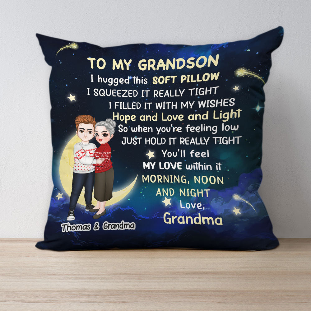 To My Grandson - Personalized Custom Pillow