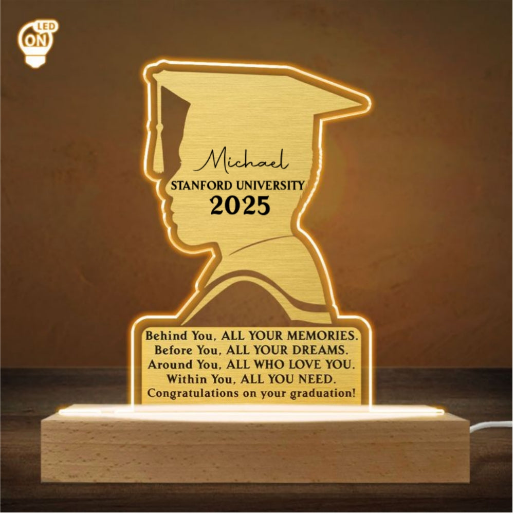 Congratulations On Your Graduation - Personalized Custom LED Light