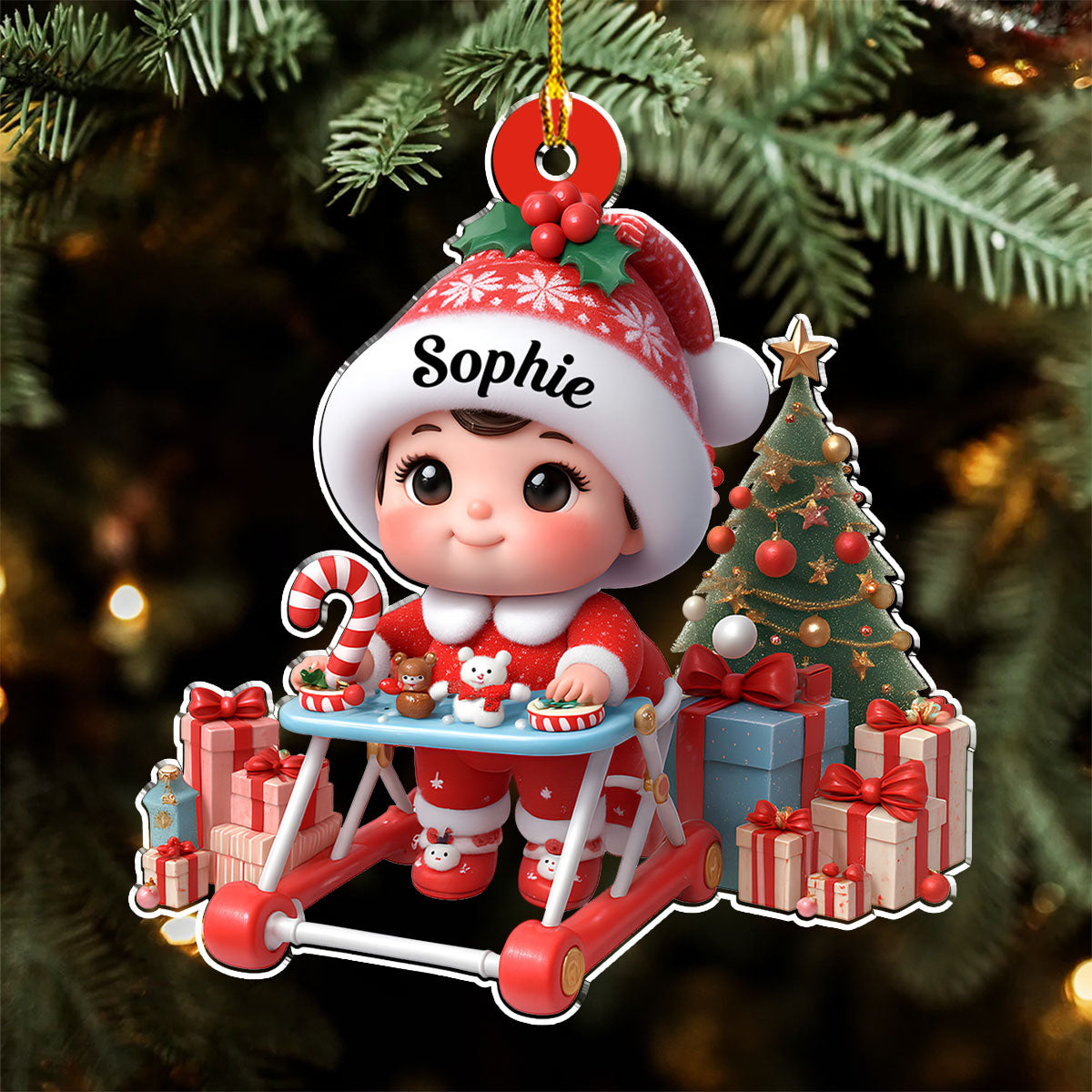 Sweet Baby In Stroller - Personalized Custom Acrylic Ornament