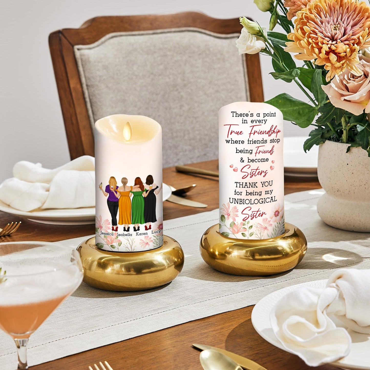 My Unbiological Sister - Personalized Custom LED Candle