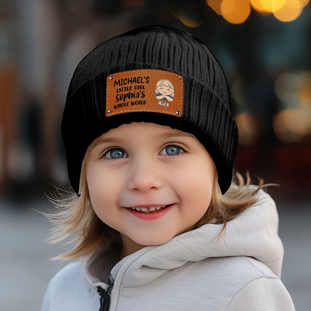 Whole World Of Daddy And Mama - Personalized Custom Beanie