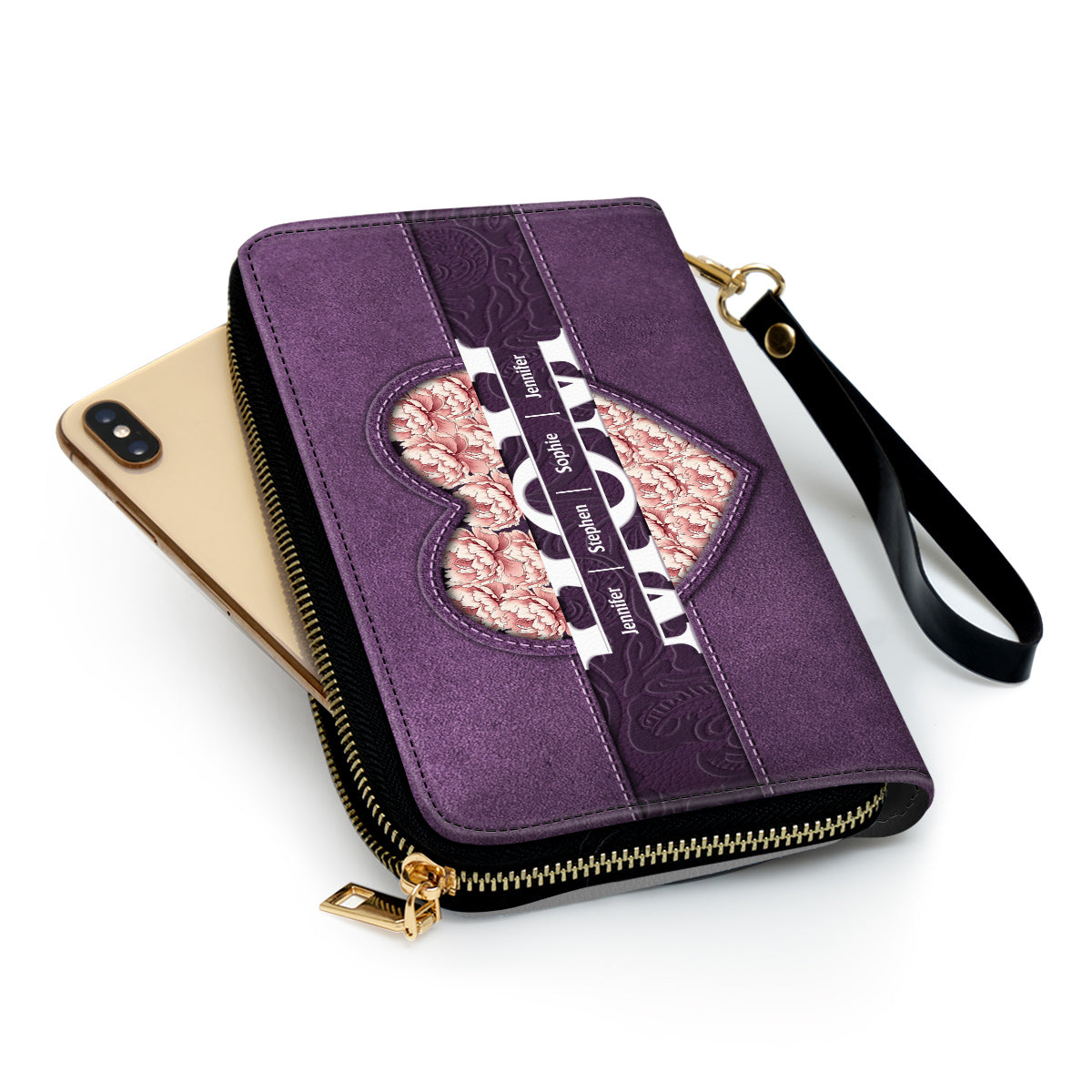 We Love You Mom - Personalized Custom Leather Wallet