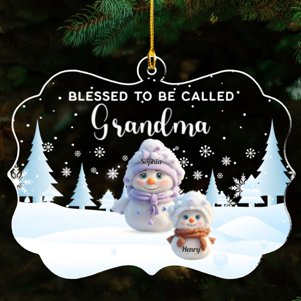 Cute Snowman Christmas - Personalized Custom Acrylic Ornament