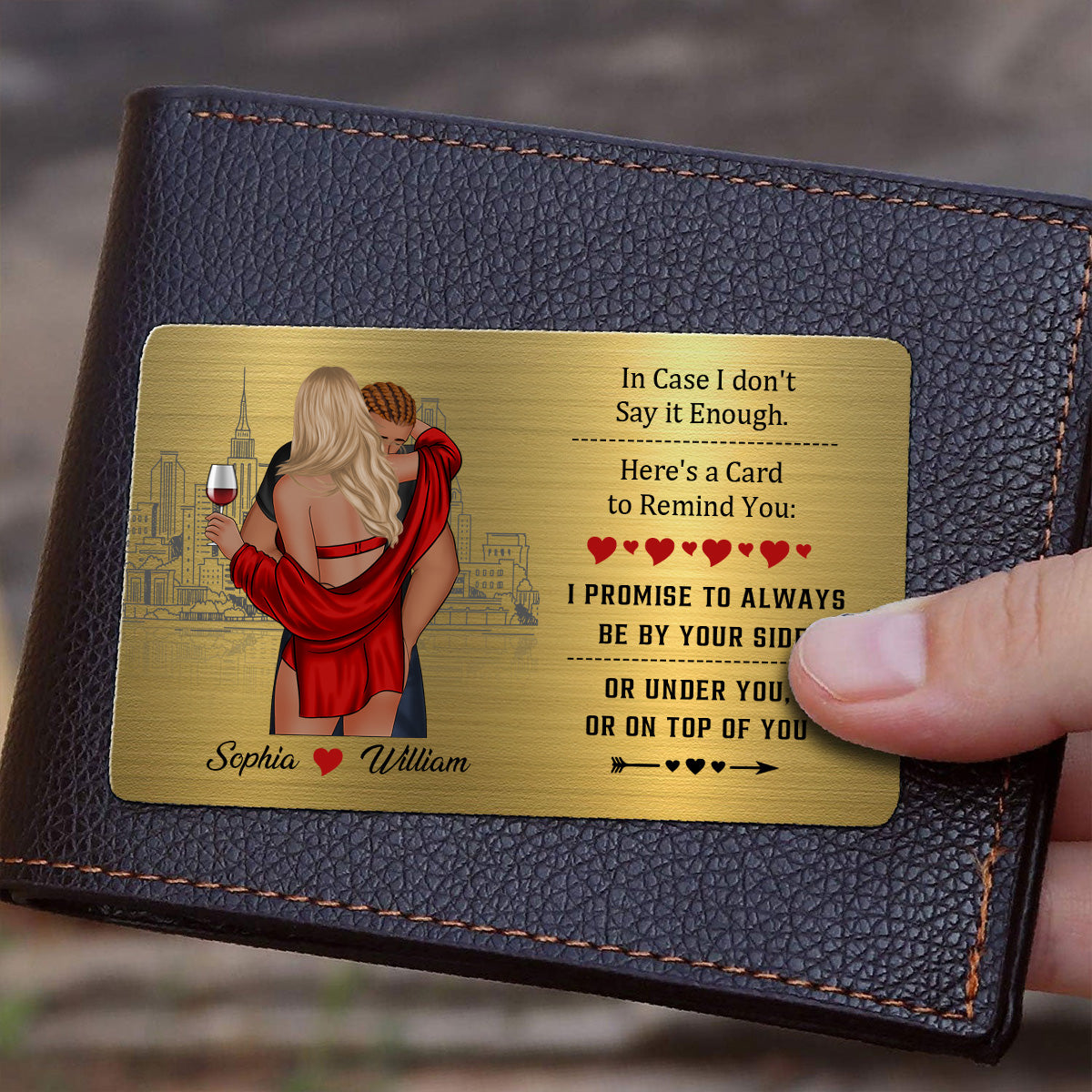 I Love You For Who You Are - Personalized Custom Wallet Card