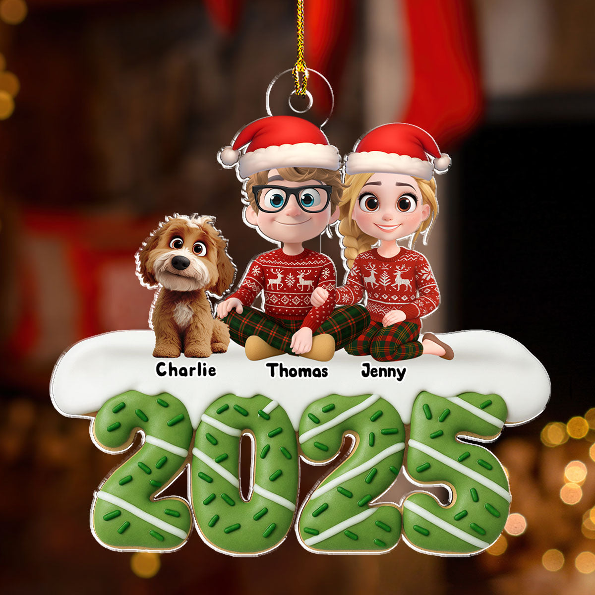 Happiness Baked Into Every Moment - Personalized Custom Acrylic Ornament