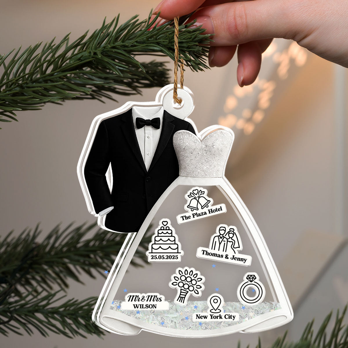 One Day To Day One - Personalized Custom Acrylic Shaker Ornament