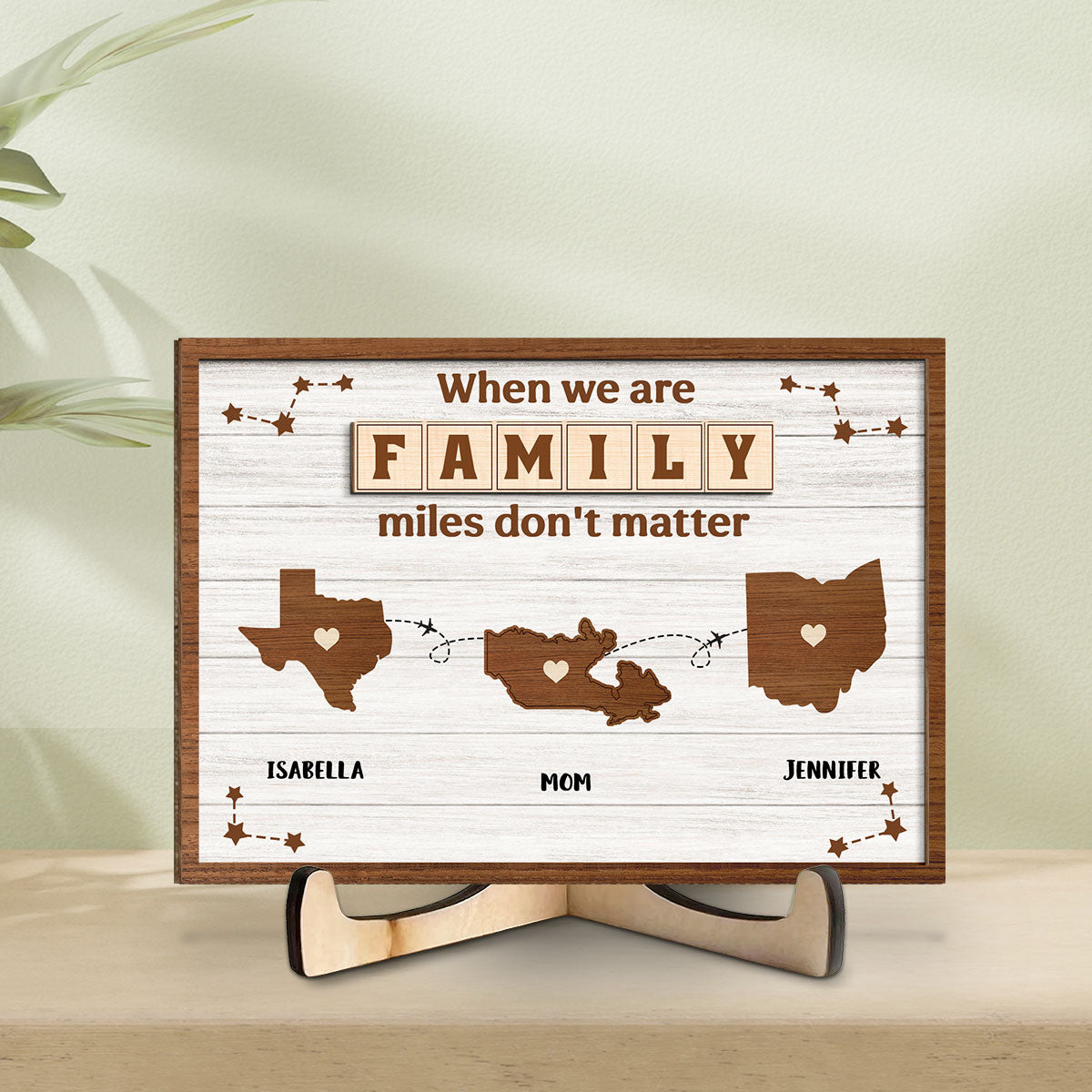 When You Are Family - Personalized Custom Wooden Plaque