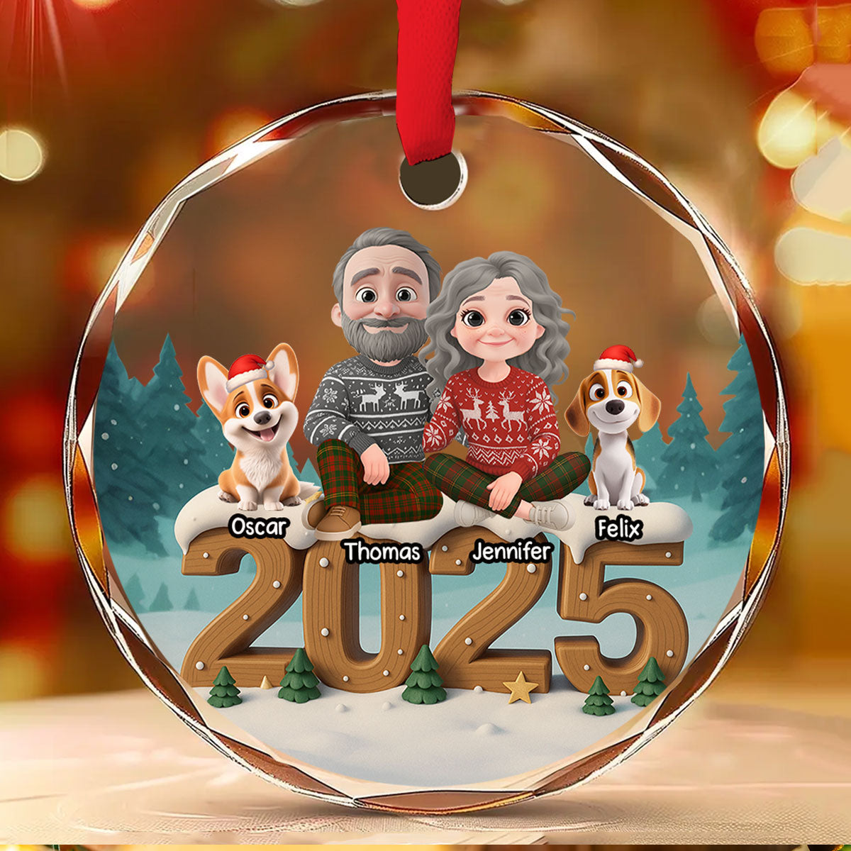 From This Year Onwards - Personalized Custom 3D Effect Glass Ornament