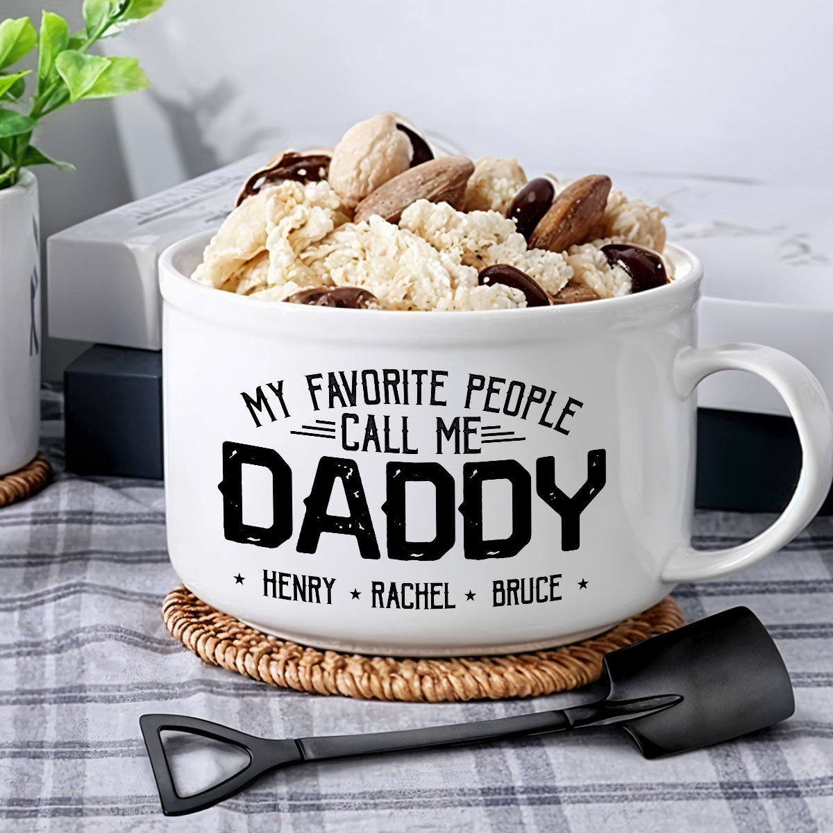 My Beloved People Call Me Daddy - Personalized Custom Ceramic Bowl