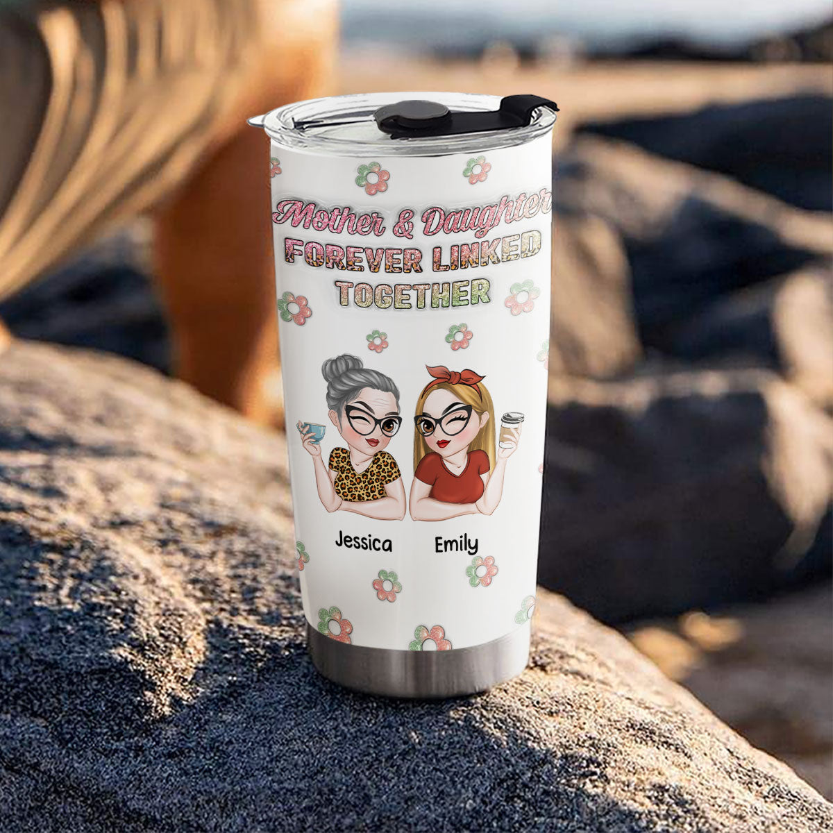 Our Love for You is Unbreakable Mom - Personalized Custom 3D Inflated Effect Tumbler