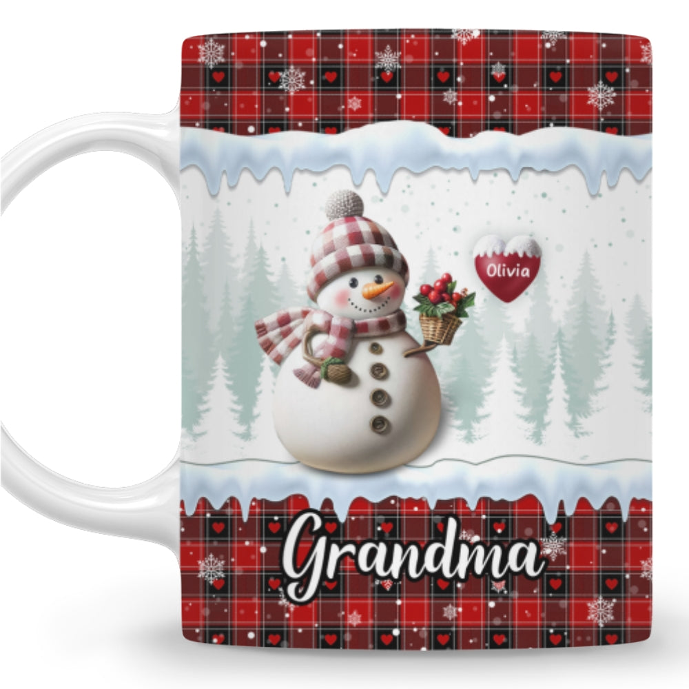 Snowman Grandma - Personalized Custom Coffee Mug