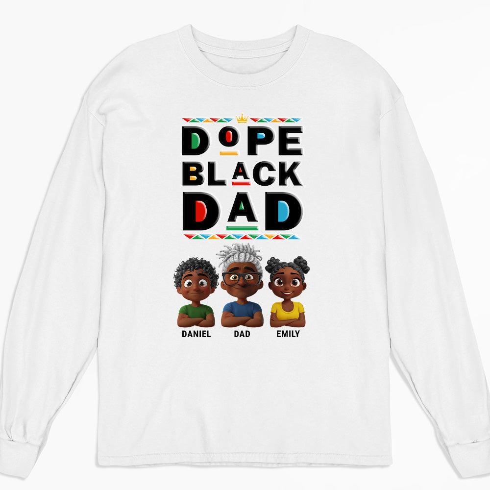 Cool Black Dad - Personalized Custom Shirt