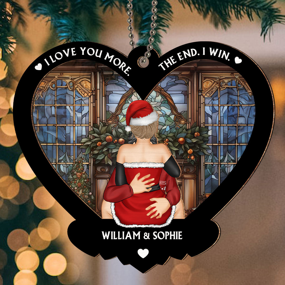 Thanks for All Christmas - Personalized Custom Suncatcher Ornament