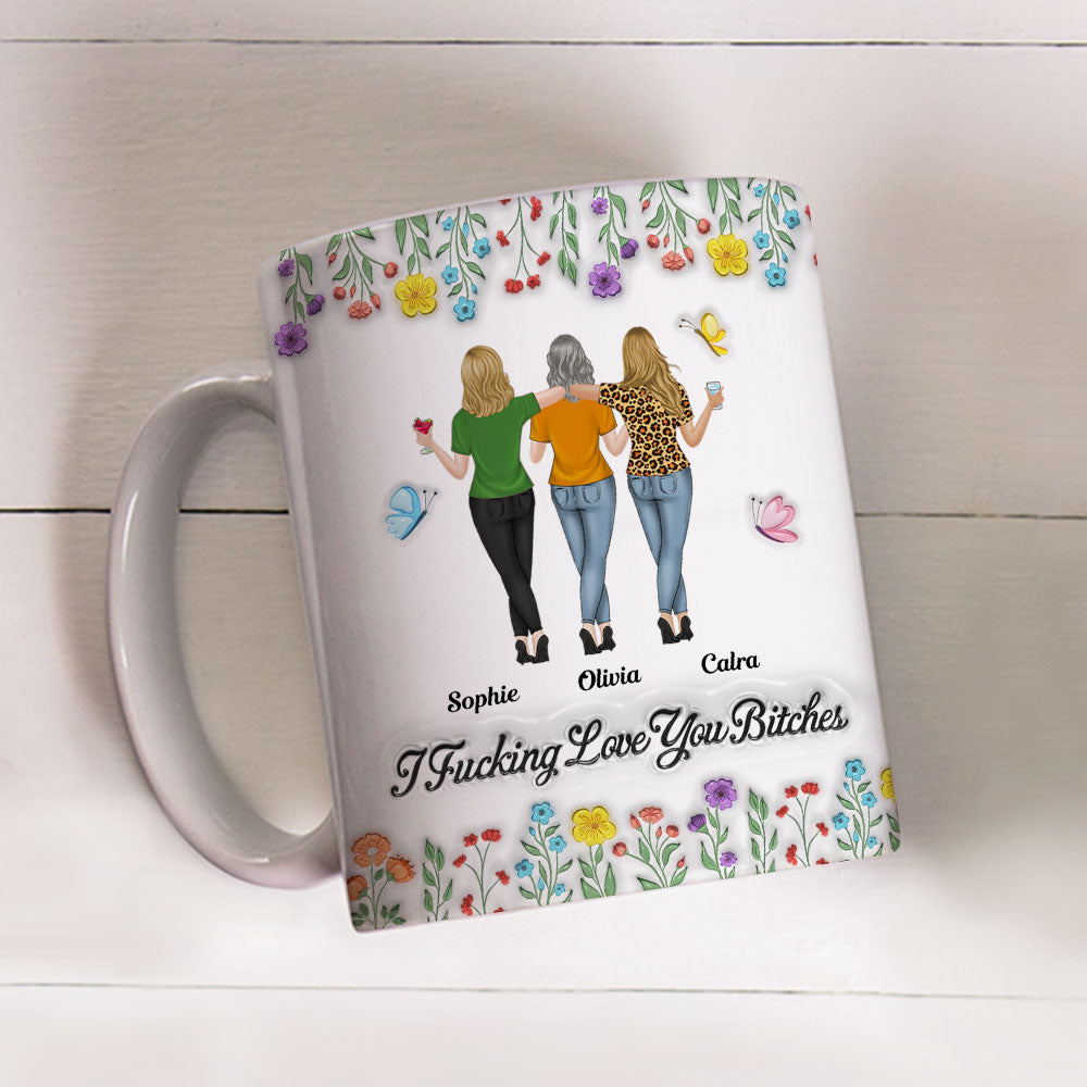 I Love You My Friends - Personalized Custom 3D Inflated Effect Mug
