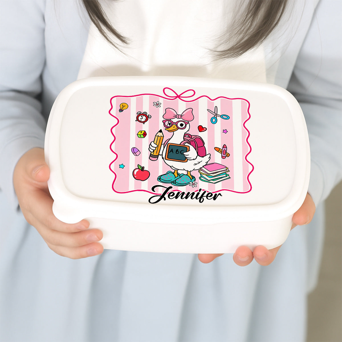 Duck Ready For School - Personalized Custom Lunch Box