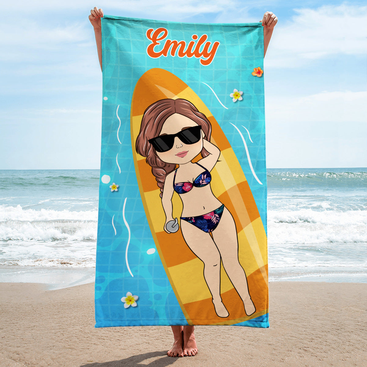 Beach And Summer - Personalized Custom Beach Towel